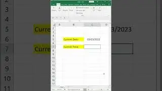 Current Date and Time in Excel #excelshorts #ExcelTricksAndTips