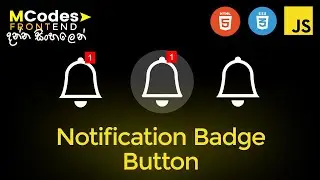 How to Create a Bell Notification Badge HTML, CSS, JavaScript in Sinhala