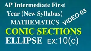 #apinternewsyllabus #firstyear #conicsections #ELLIPSE #4marks