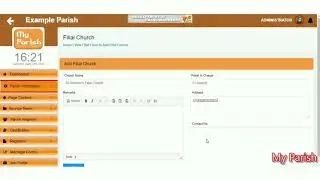 My Parish Tutorial : Sidebar Menu - Parish Information | Filial Church