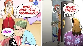 One of my students started drawing a picture of her mom, but then... [Manga Dub]