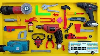 Collection of Repair Tools, Electric Drill, Electric Saw, Hammer With Wriench, Pliers, Hacksaw