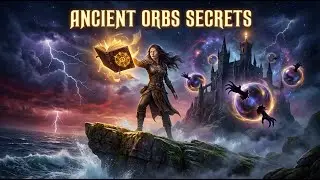 Ancient Orbs Unleashed She Battles Cosmic Shadows Fantasy Horror Epic