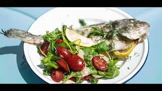 Vanlife Recipe:  BBQ baked Sea Bream, with a Rocket, Tomato and Parmesan Salad