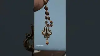 divine hindu gold plated rudraksha om shiva trishool necklace #divinehinduunboxing