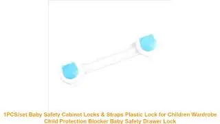 1PCS/set Baby Safety Cabinet Locks & Straps Plastic Lock for Children Wardrobe Child Protection Blo