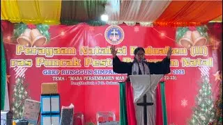 Perayaan Natal GBKP Runggun SimpangMarindal 2025.Pengkotbah Pdt.Sukmadianty Br.Tarigan Sth#fyp#natal
