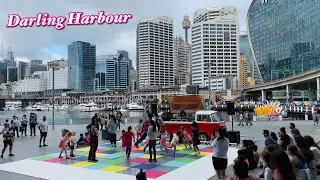 🇦🇺  Walking tour around Darling Harbour / Summer in Sydney, Australia