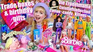 Vintage toy trade unboxing + birthday gifts haul - Barbie, G4 MLP, Snugglebumms, Micro Maschines