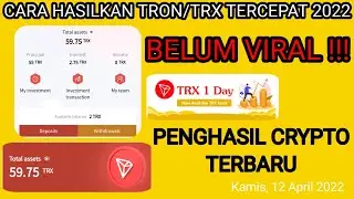 MINING TRON TERBARU 2022. BELUM VIRAL BANG. WEB PENGHASIL TRON TERCEPAT 2022