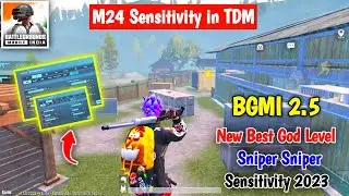 😍 Чувствительность M24 в tdm ✅ | Bgmi 2.5 Лучшая новая чувствительность снайперской винтовки уров...
