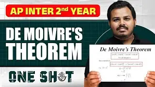 De Moivre's Theorem One-Shot in Telugu | AP Inter 2nd Year | Maths 2A | IPE & EAPCET