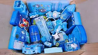 Unboxing Stationery | blue stationery items | school supplies stationery, toy collection, eraser pen