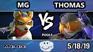 GOML 2019 SSBM - MG (Fox) Vs. Thomas (Sheik) Smash Melee Tournament Pools