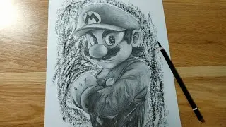 Hyper-Realistic Mario Drawing with Fire FX &ndash; Time-Lapse Art!