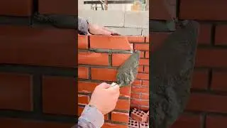 The Art of placing red brick #asmrconstruction #constructionchannel #bricklaying #diy #asmr
