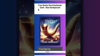 Free Shofar Rosh Hashanah Card &ndash; Blue Background Design &ndash; Download from Our Website #shortsfeed #God