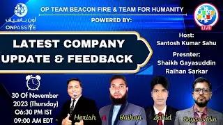 #ONPASSIVE LATEST COMPANY UPDATES & FEEDBACK Session by #SheikhGayasuddin & #RaihanSarkar  #TheFu&hellip;