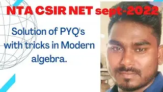 🔥V.V.I.|| Marathon Classes|| Solution of Modern Algebra (PYQ's) ||🔥 GATE 🔥CSIR NET 🔥IIT-JAM