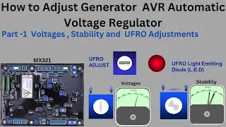 How to Adjust and commission Generator AVR Automatic Voltage Regulator  | Part - 1