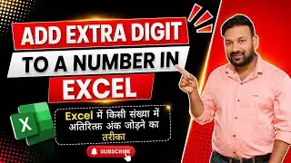 How to add extra digits to a number in excel #excel #excelformula #exceltricks #education #numbers