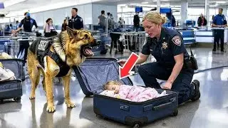 Полицейская собака сошла с ума на багажной ленте в аэропорту&hellip; Правда, спрятанная в синем чемодане...