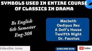 Symbols Used In Entire Course Of Classics In Drama | Explained In Urdu | 6th Semester | BS-English