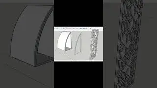How to cut CNC panels for curved frames in SketchUp with Intersect faces tool  #darpandesignstudio