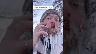 😳😳 Man With Frozen 🥶 Face #shorts #freezemeup #frozen #cold #snow #freeze #goviral #winter #ice