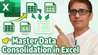 Master Data Consolidation in Excel | Combine Multiple Sheets into One | Excel Tutorial for Beginners