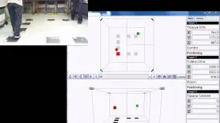 Detecting human behavior by using ultrasonic positioning and optical fiber mat sensors (Demo1)
