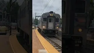 NJ Transit Comet V Cab Car #6068 (Mixed Comet Set) Arrives At Denville With Crossing Sequence