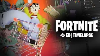 Ed! | Ed Edd n' Eddy | Full Blender Timelapse! (Fortnite)