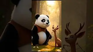 Friendship is Greater Than Fire! 🐼❤️🦌 | The Amazing Loyalty of a Panda & Deer | Jungle Story