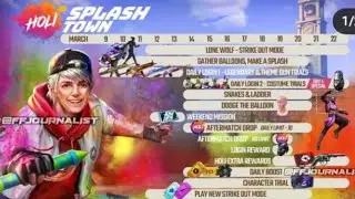 I GOT THE NEW HOLI EVENT CALENDER || FREE RED CUSTOM CARD || GARENA FREEFIRE ||
