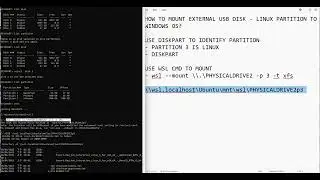 HOW TO MOUNT EXTERNAL DISK WITH LINUX PARTITION TO WINDOWS OS
