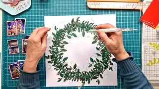 Creating a Festive Wreath Layout with Premium Cardstock