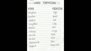 Word formation #english #grammar