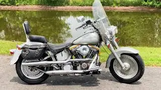 1990 Harley-Davidson Softail Fatboy Gray Ghost FLSTF Yellow Head Survivor Evo