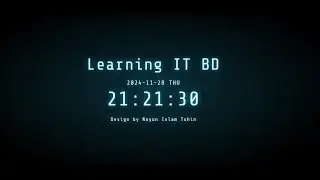 How to make a neon clock using HTML CSS and JS #smartwatch #html