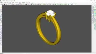 Simple Solitaire Ring in JewelCAD