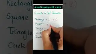 Formula to find Perimeter #Perimeter #square #rectangle #triangle #circle #parallelogram #viralshort
