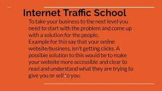 Internet Traffic school Review How to make your business grow and make a lot of money.