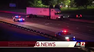 U.S. 52 south at Rams Drive closed due to crash, Winston-Salem officers say