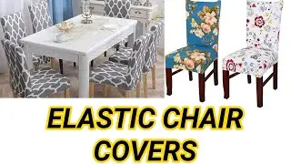 Elastic chair cover | stretch removable washable short dining chair cover protector | seat slipcover
