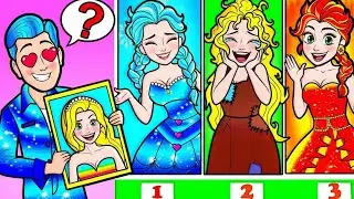 💖Paper DIY💖Rich vs Poor vs Giga Rich Girl Rapunzel and Elsa Love Contest | Rapunzel Family