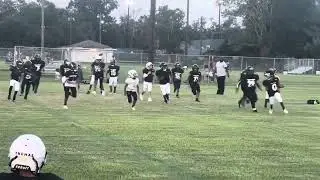 My son with the big hit at football practice !!