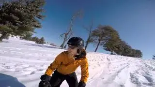 Snowboarding on Golf Course
