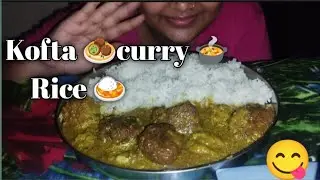 Asmr Eating 😋 Loki kofta 🧆curry 🍲 & rice 🍛| ☘️ Mukbang 🤤| #kofta #rice #spicy