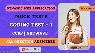 Mock Tests | Coding Test - 1 Answers | JavaScript | NxtWave | CCBP 4.0
